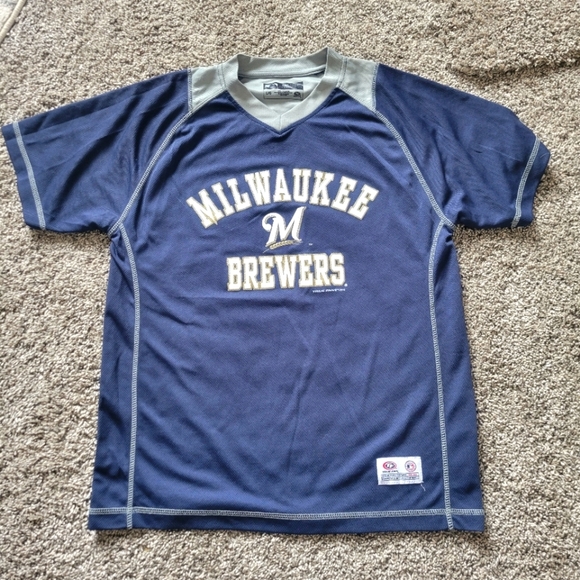 Milwaukee Brewers Women's Large Jersey Baseball T-shirt - Picture 1 of 5